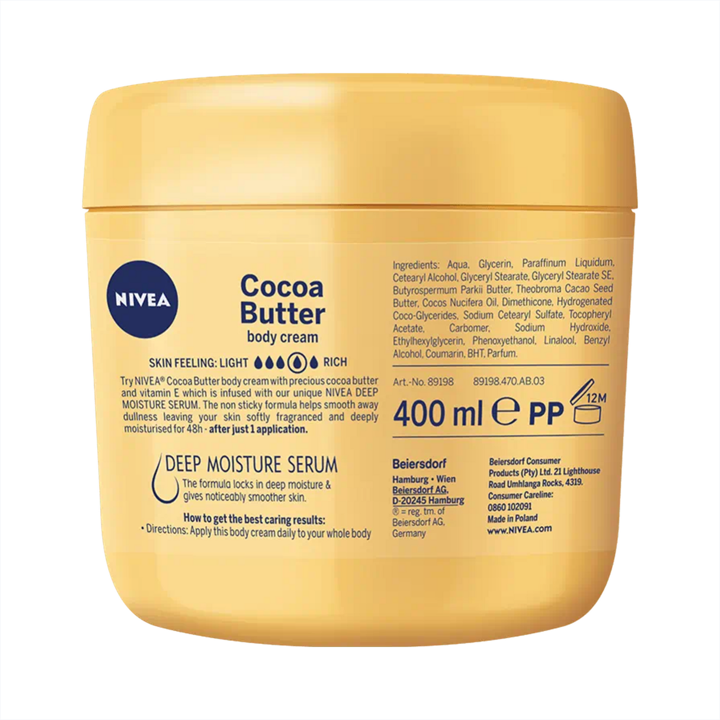 Nivea Cocoa Butter Body Cream 400ml