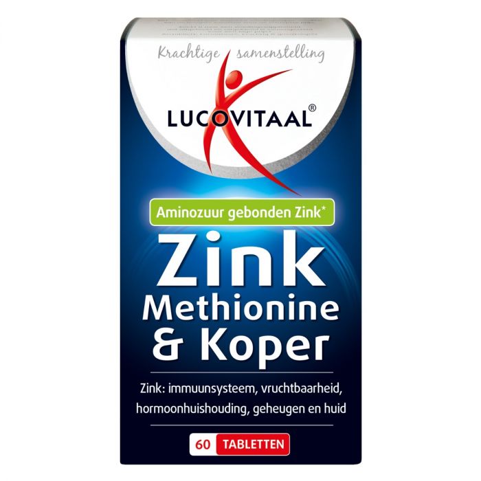 Zinkmethionine & Koper 60 tabletten