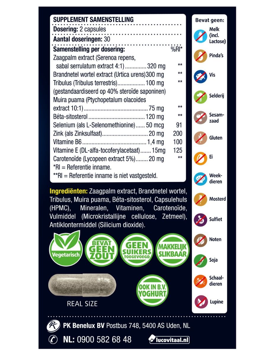 Lucovitaal Prostaat Comfort 60 capsules
