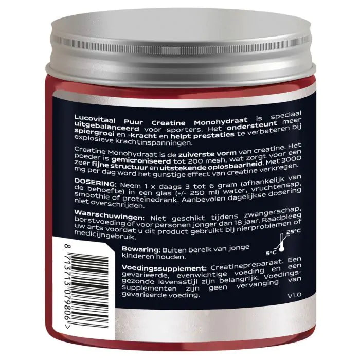 Lucovitaal Puur Creatine Monohydraat poeder – 210 gram