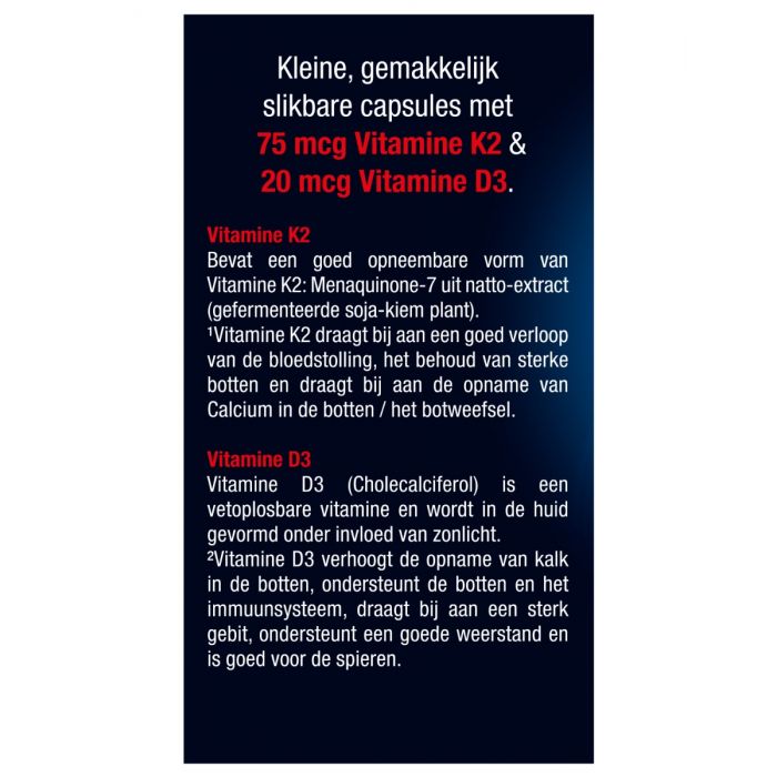 Vitamine K2 + D3 60 capsules