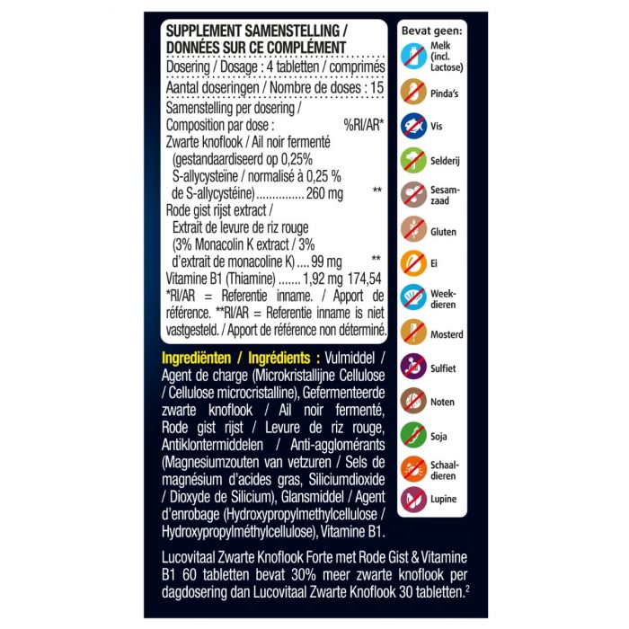 Zwarte Knoflook Forte 60 tabletten