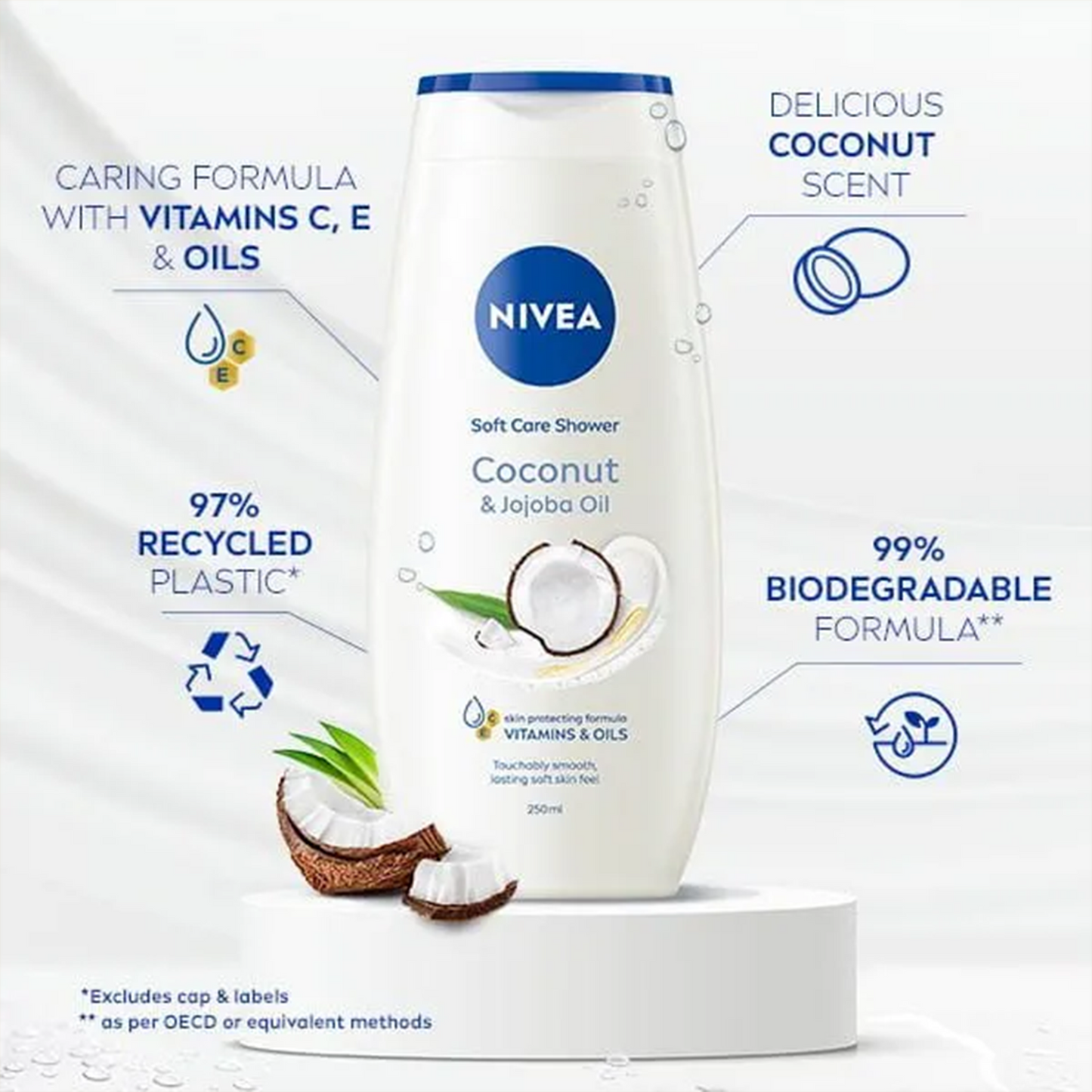 Nivea Shower Coconut & Jojoba Oil Shower Cream