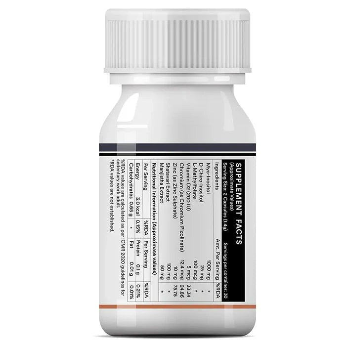 Inlife PCOS Balance Supplement voor Vrouwen | Vegetarische Capsules