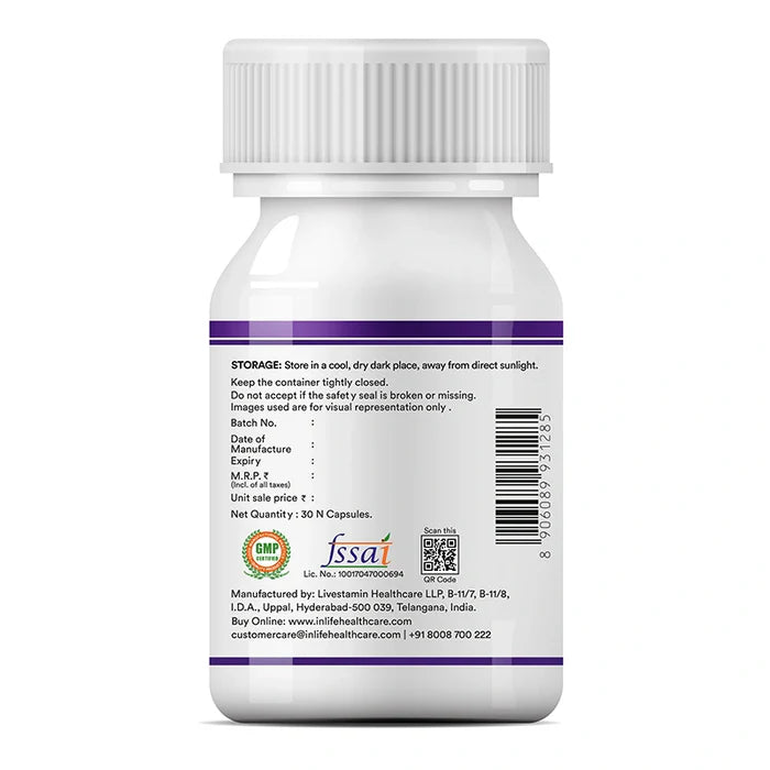 Inlife L-Glutathion Gereduceerd Supplement | Vegetarische Capsules