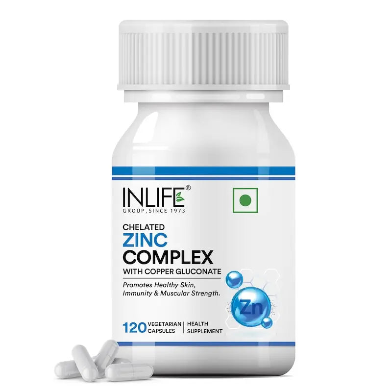 Inlife Zinc Supplements, Chelated Zinc Complex
