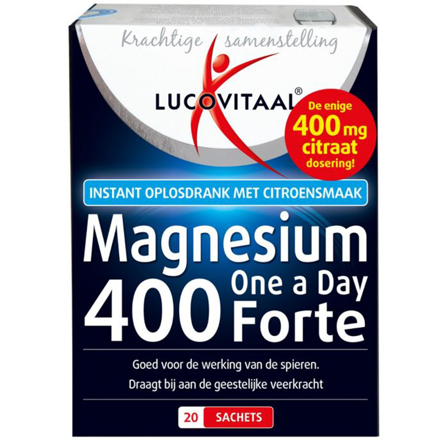 Magnesium Citraat Poeder 400 mg 20 sachets