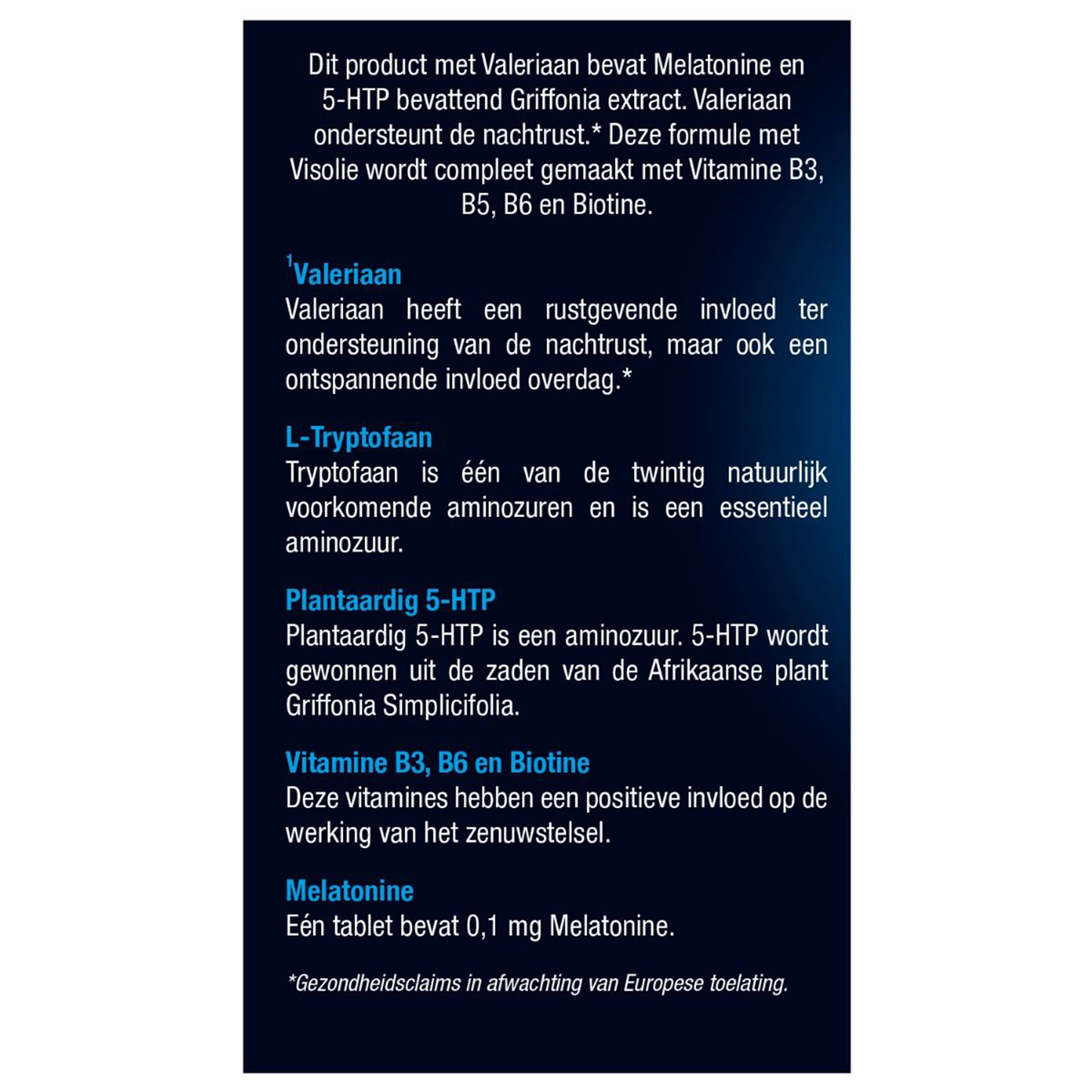 Melatonine 5 HTP L-Tryptofaan 30 tabletten