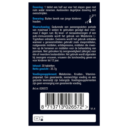 Melatonine 5 HTP L-Tryptofaan 30 tabletten