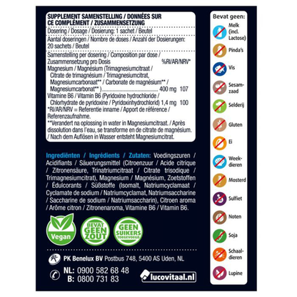 Magnesium Citraat Poeder 400 mg 20 sachets