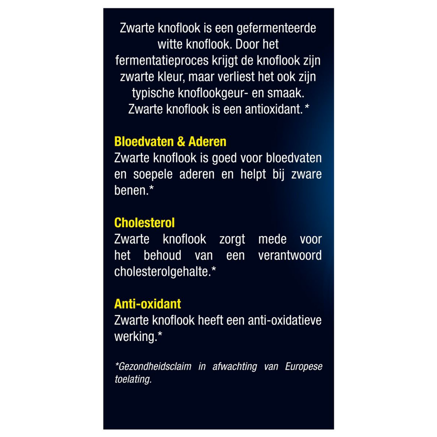 Zwarte Knoflook 30 tabletten