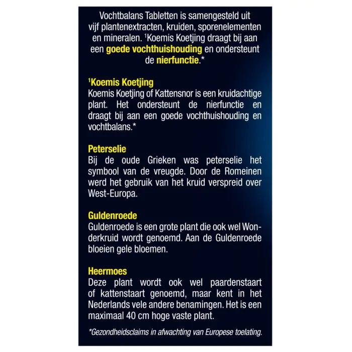 Vochtbalans tabletten 60 tabletten