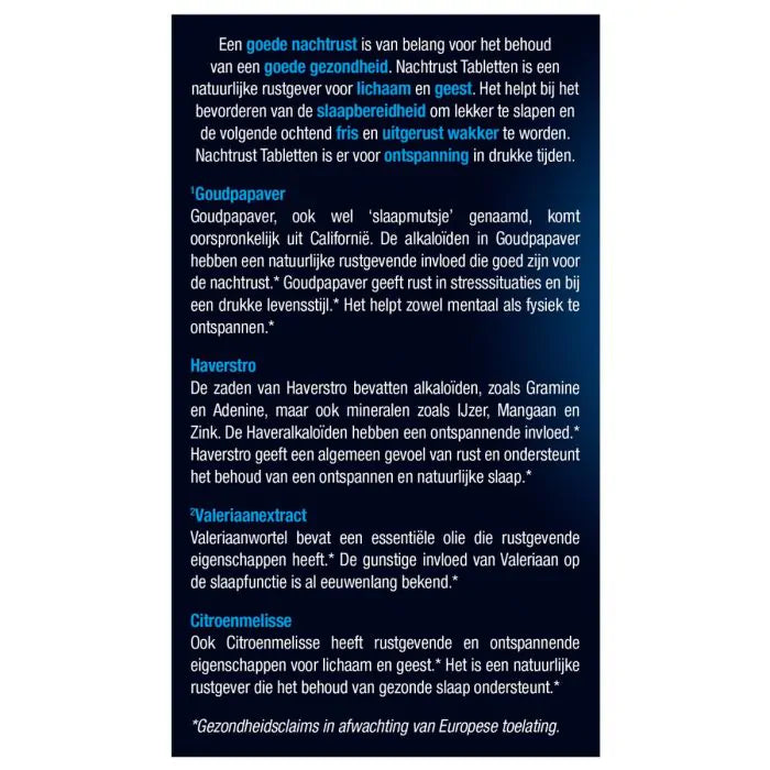 Nachtrust Tabletten 100 tabletten