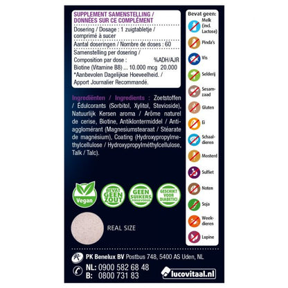 Biotine 10.000 mcg Forte 60 zuigtabletten