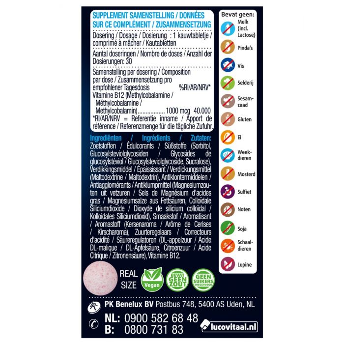 Vitamine B12 1000 mcg tabletten