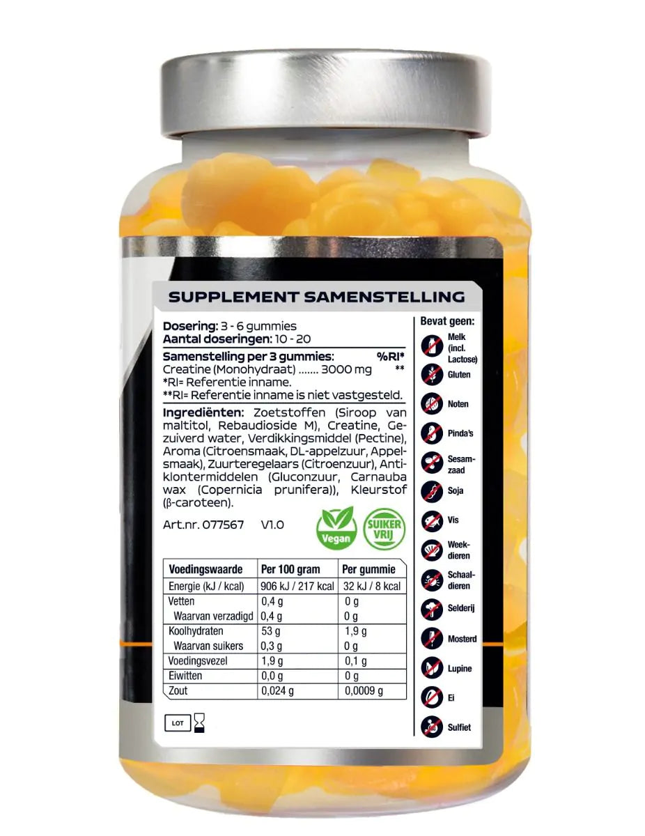 Lucovitaal Creatine 3000 mg 60 gummies