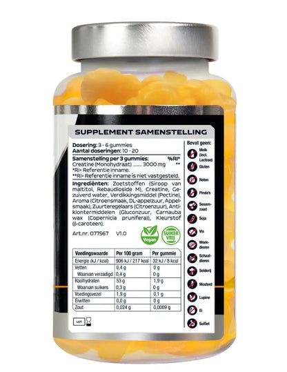 Lucovitaal Creatine 3000 mg 60 gummies