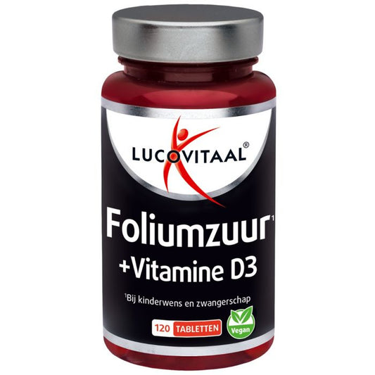 Foliumzuur + Vitamine D3 120 tabletten
