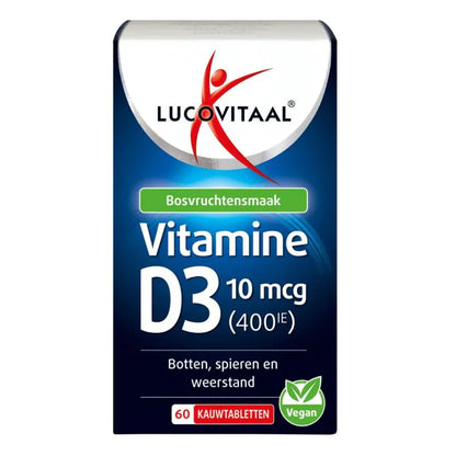 Vitamine D3 10 mcg (400IE) Vegan Kauwtablet