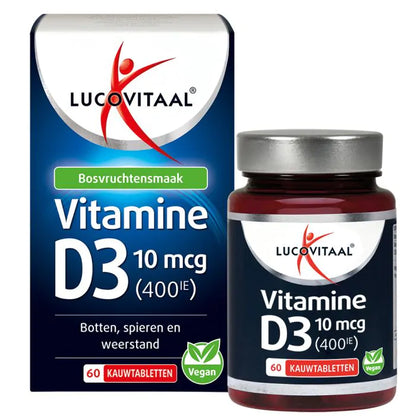 Vitamine D3 10 mcg (400IE) Vegan Kauwtablet
