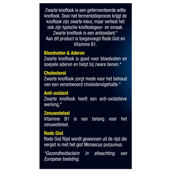 Zwarte Knoflook Forte 60 tabletten