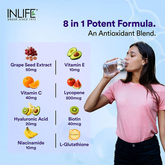 Inlife L-Glutathion Gereduceerd Supplement | Vegetarische Capsules