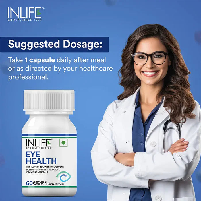 Inlife Eye Health Supplement met Bosbes en Zeaxanthine | Vegetarische Capsules