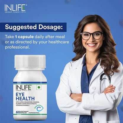 Inlife Eye Health Supplement met Bosbes en Zeaxanthine | Vegetarische Capsules