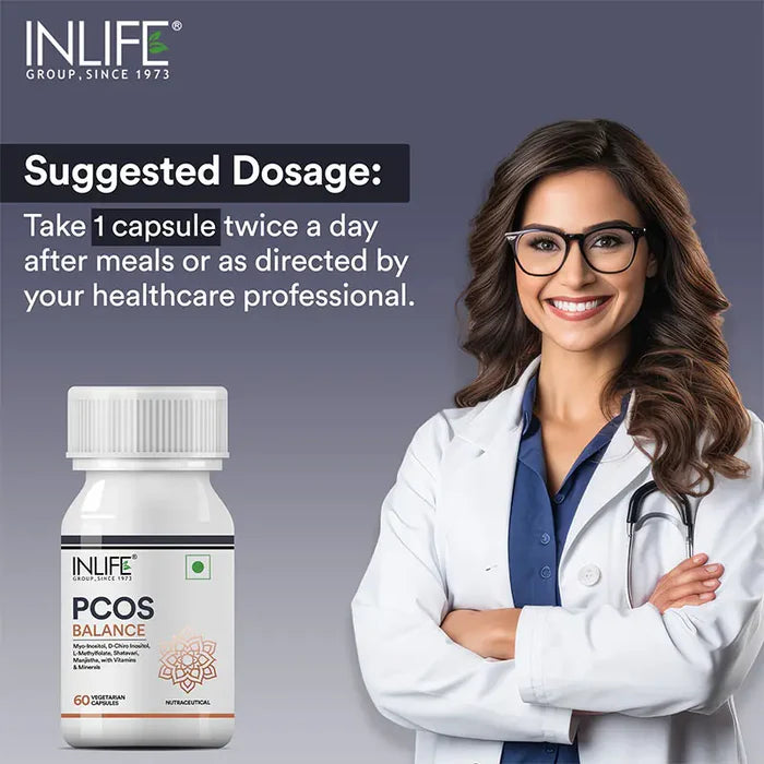Inlife PCOS Balance Supplement voor Vrouwen | Vegetarische Capsules