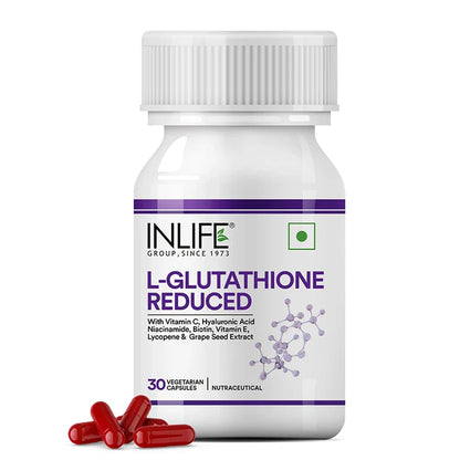 Inlife L-Glutathion Gereduceerd Supplement | Vegetarische Capsules