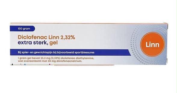 Linn diclofenac 2.32% extra sterk gel