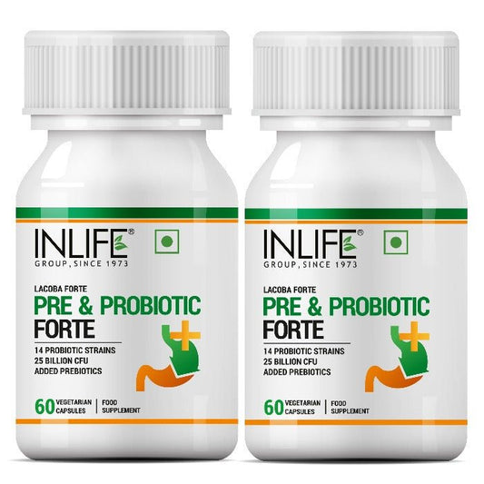 INLIFE Probiotics Forte Supplement 25 Billion CFU with 14 Strains