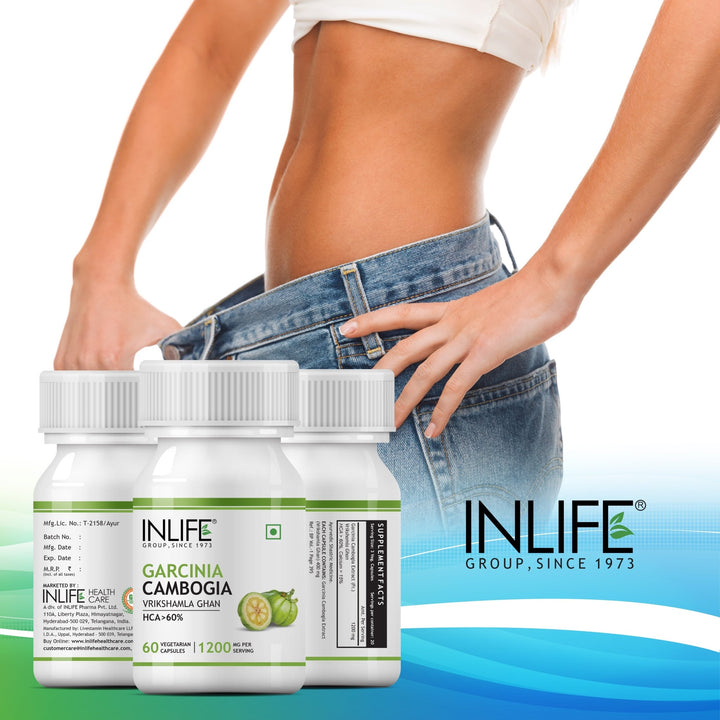 INLIFE Pure Garcinia Cambogia Fruit Extract (60% HCA) Supplement, 1200mg