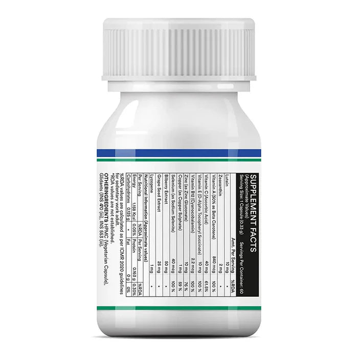 Inlife Eye Health Supplement met Bosbes en Zeaxanthine | Vegetarische Capsules