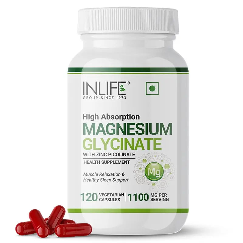 INLIFE Magnesium Glycinate Supplement 1100mg