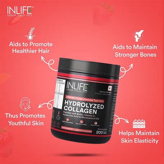 INLIFE HYDROLIZED COLLAGEN STRAWBERRY LEMON FLAVOR